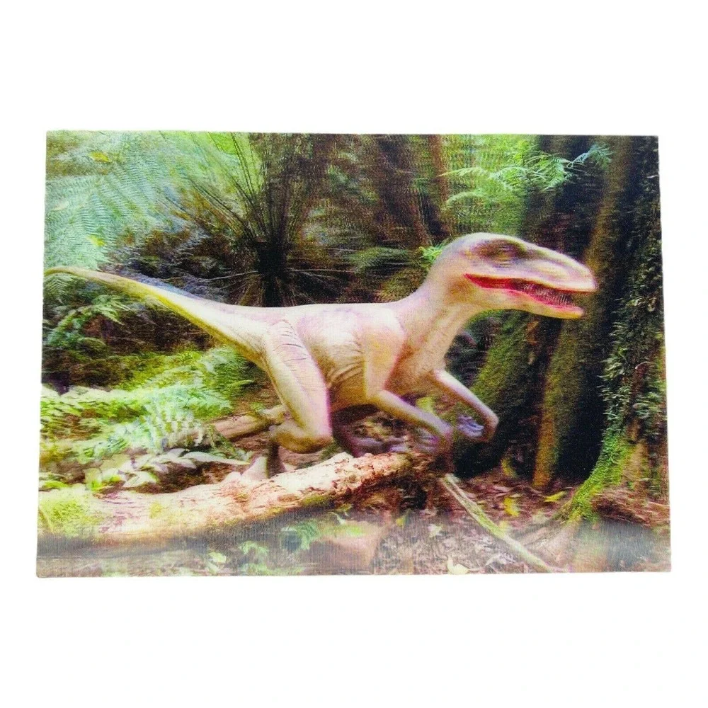 Velociraptor Raptor Dinosaur‎ Jurassic 3-D Postcard